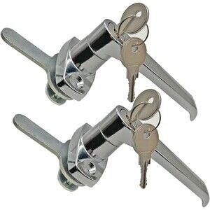 Purocean Level Handle Cam Lock L-Type Locking Door Cabinet Handle 2 Sets PX055